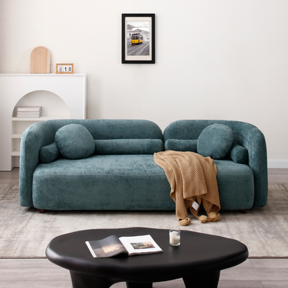 3 Seater Luxury Modern Sofa Couch, Minimalist Couch , Teal