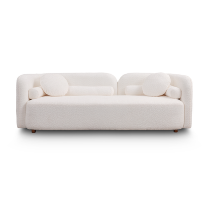 3 Seater Luxury Modern Sofa , Japanese style Couch , White