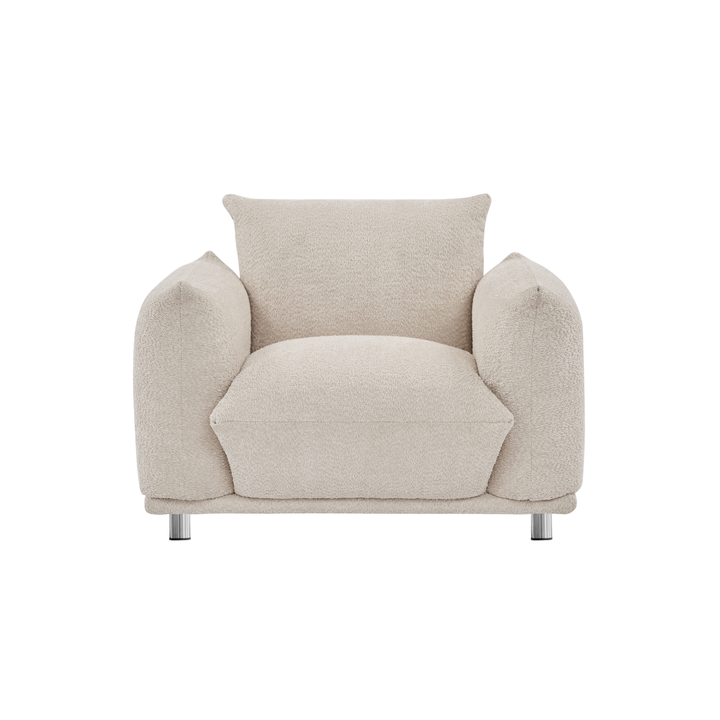 Sillón Sherpa Accent de 42" de ancho, tela, beige 