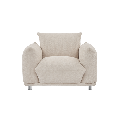 Sillón Sherpa Accent de 42" de ancho, tela, beige 