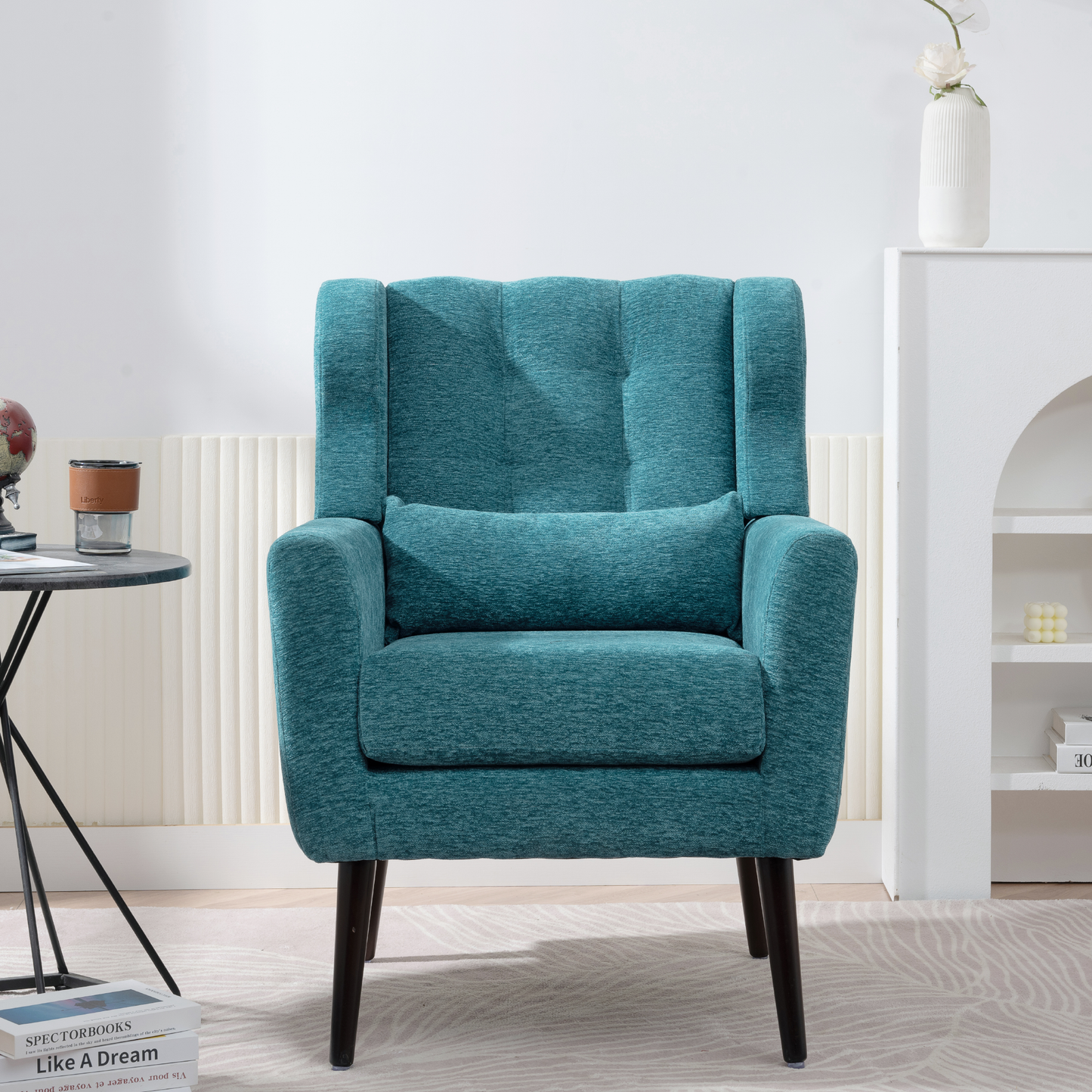 Modern Accent Chair Upholstered Foam Filled Living Room Chairs,Teal