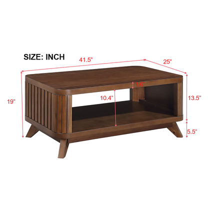 41.5"  Rectangular Wood Coffee Table ,Espresso