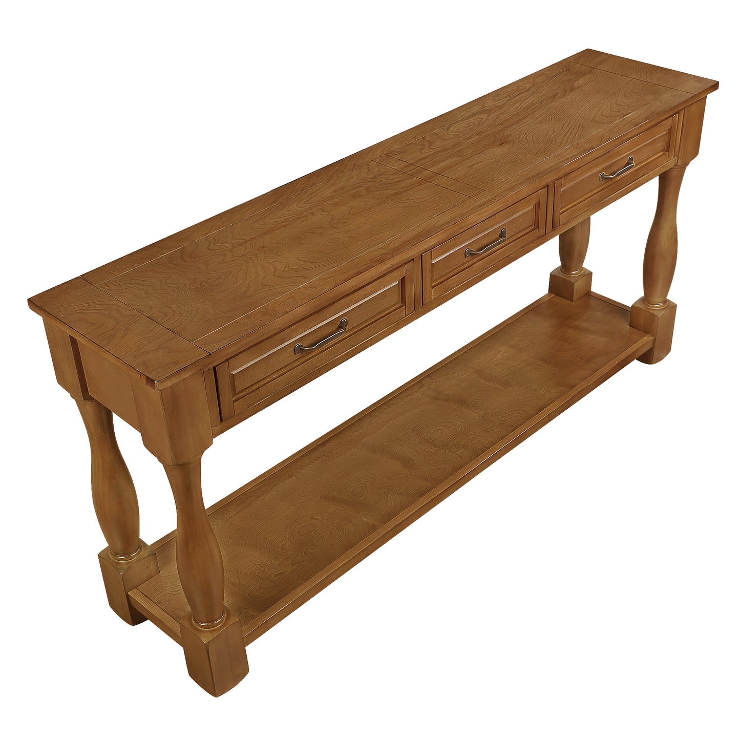 63" Long Wood Console Table, Brown