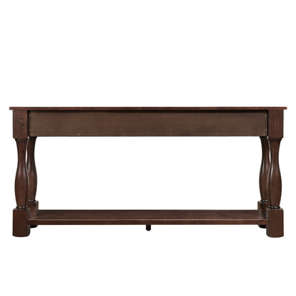 63" Long Wood Console Table, Light Espresso