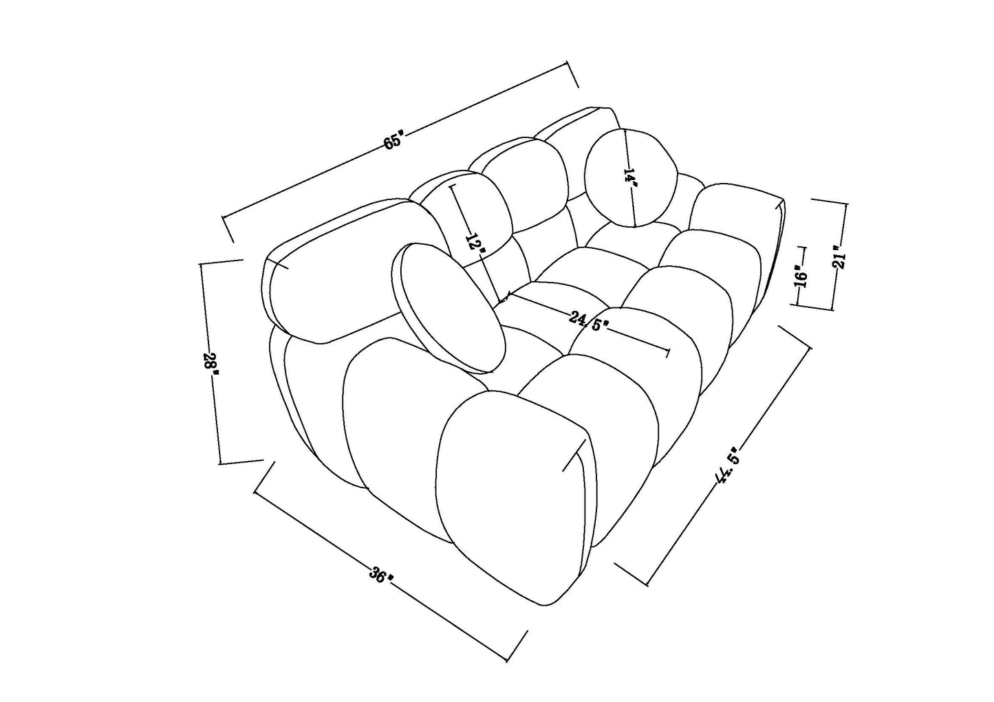 Loverseater  marshmallow sofa,boucle sofa , Beige