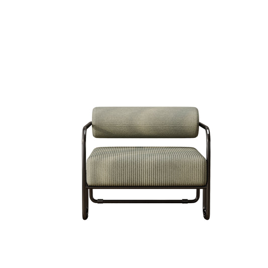 Living room iron sofa chair, lazy individual chair, Light Brown