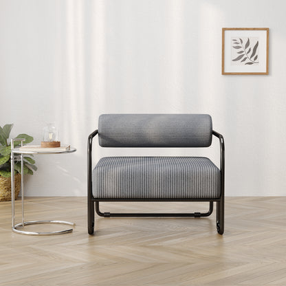 Living room iron sofa chair, balcony leisure chair, Grey