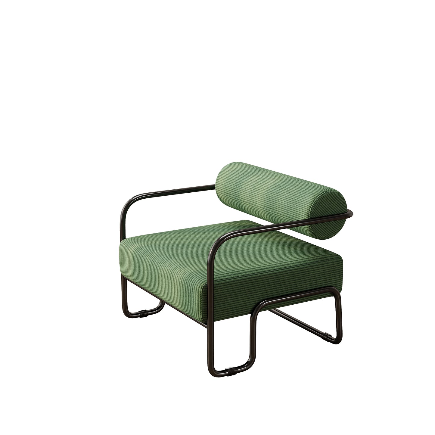 Living room iron sofa chair, balcony leisure chair, Green