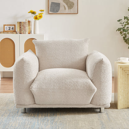 Sillón Sherpa Accent de 42" de ancho, tela, beige 