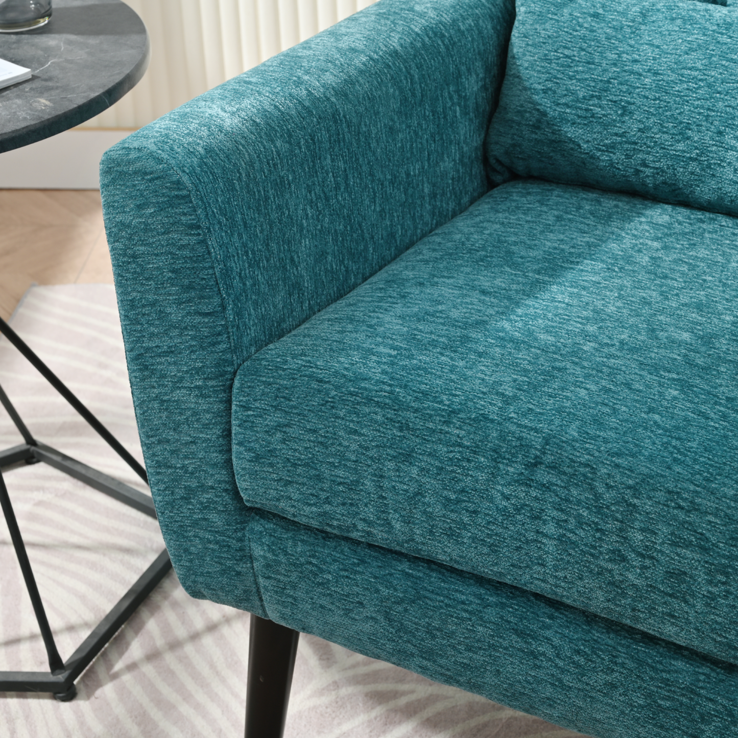 Modern Accent Chair Upholstered Foam Filled Living Room Chairs,Teal