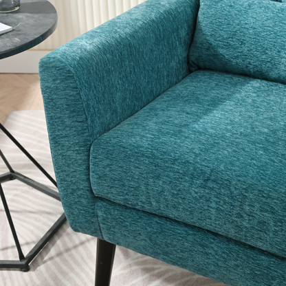 Modern Accent Chair Upholstered Foam Filled Living Room Chairs,Teal