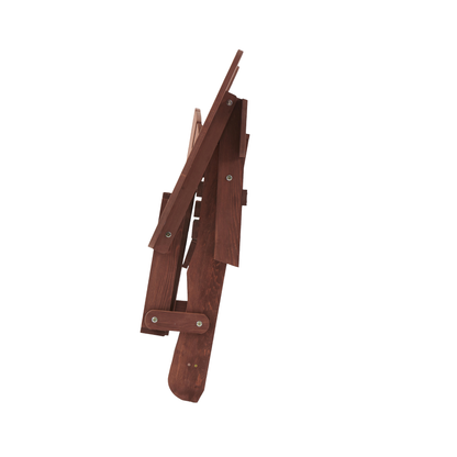 Oversize Wooden Outdoor Folding Adirondack Chair, Coffee Color