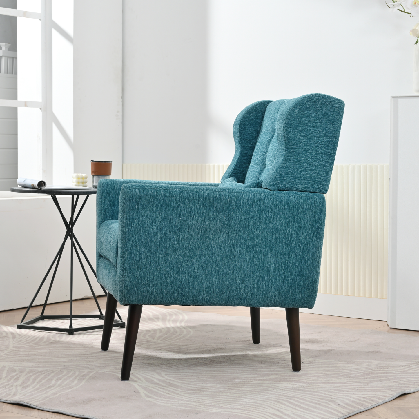 Modern Accent Chair Upholstered Foam Filled Living Room Chairs,Teal