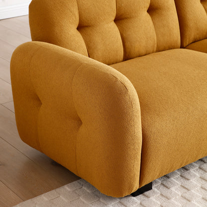 81.48" Modern Sofa Couch,3-Seater Teddy Sofa