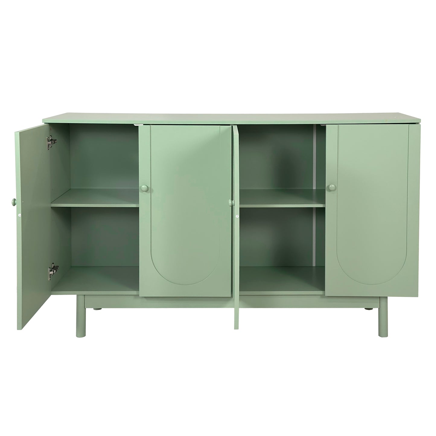 Stylish and Functional 4-Door Intaglio Storage Cabinet,Green