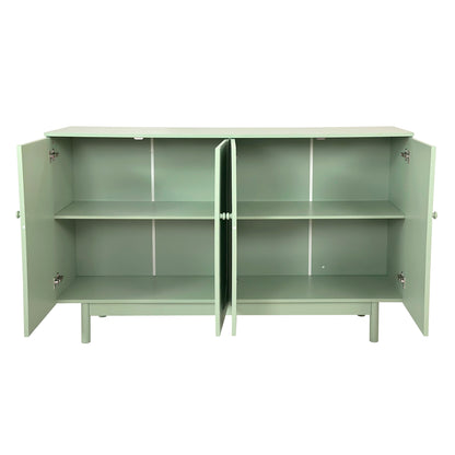 Stylish and Functional 4-Door Intaglio Storage Cabinet,Green