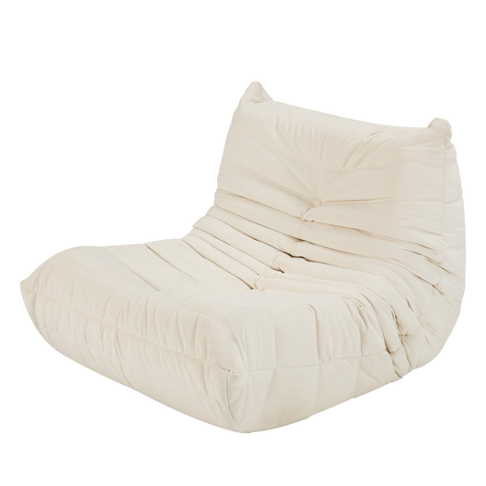 Floor sofa Bean Bag Chair for Adults Fireside Bean Bag,Off White