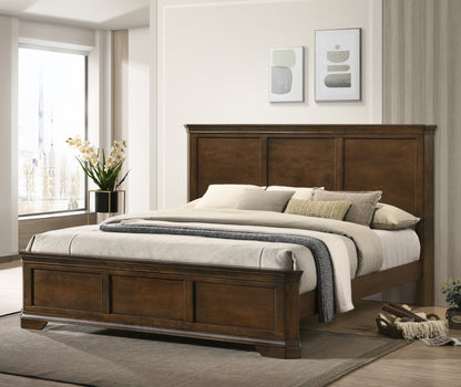 Traditional 3-Piece Wood Bedroom Set with King Size Bed and Two Nightstands