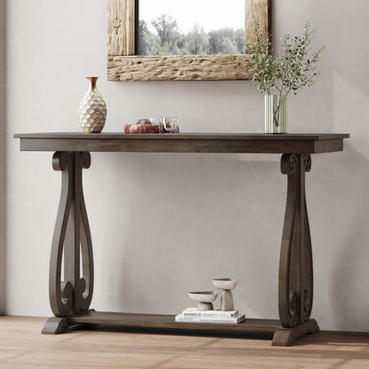 48-Inch Rustic Vintage Console Entryway Table,Walnut