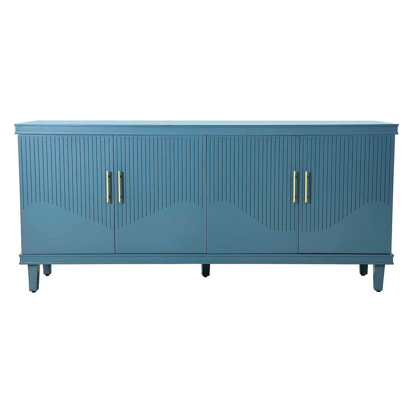 70.07''Large Size 4-Door Cabinet, Navy Blue