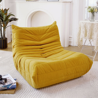 Floor sofa Bean Bag Chair , Lounger Memory Foam Chair,Yellow