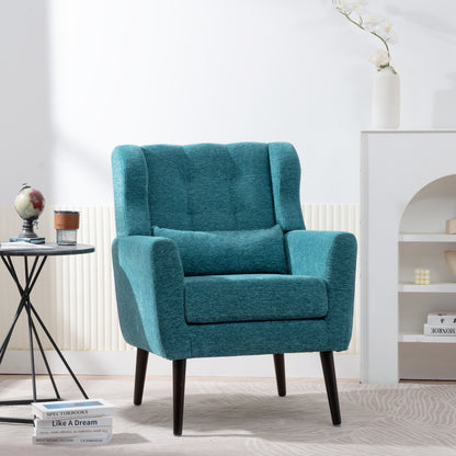 Modern Accent Chair Upholstered Foam Filled Living Room Chairs,Teal