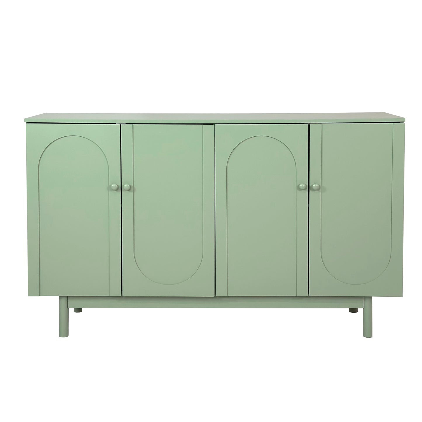 Stylish and Functional 4-Door Intaglio Storage Cabinet,Green