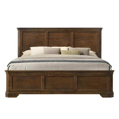 Traditional 3-Piece Wood Bedroom Set with King Size Bed and Two Nightstands