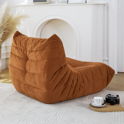 Floor sofa Bean Bag Chair , Lounger Memory Foam Chair , Caramel